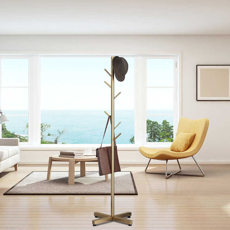 Rebrilliant Dianthe Modern Freestanding Metal Coat Rack W/7 hooks & Reviews Wayfair